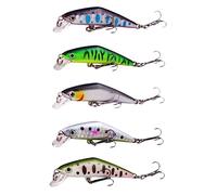 Milisten 5pezzi Esche Da Pesca Artificiali Minnow Lento Affondamento Per Lago Fiume Mare Pesca Spinning Con Aspetto Realistico Per Predatori