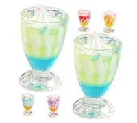 Milisten 6 Pezzi Coppa di gelato simulato oggetti di scena per foto fai da te modelli di gelato fai da te accessorio di scena in miniatura piccola gelateria domestica resina