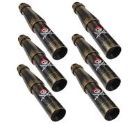 Milisten 6 Telescopi Pirata Giocattolo Monocolo Per Bambini, Set Da 6 Pezzi in Plastica Leggera e Resistente, Telescopio Portatile Per Feste a Tema Pirata e Attività Didattiche All’aperto