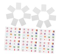 Milisten 65pezzi Tessere Mahjong Motivi Di Bandiere Nazionali Per Gioco Di Famiglia Adesivi Durevoli in Plastica Regole Semplici Per Giocatori Di Tutte Le Età