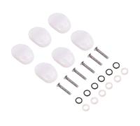 Milisten 6pezzi Accordatori Per Chitarra Forma Di Cappuccio Per Meccanica Per Chitarra Bottone Per Accordatore Ghiere Bianche e Nere