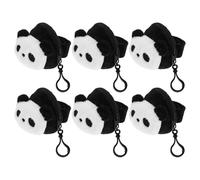 Milisten 6pezzi Braccialetto Schiaffo Animale Imbottito Portamonete Tema Panda Braccialetto Schiaffo Animale Di Peluche Per Ogni Giorno Accessori Portatili