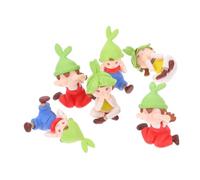 Milisten 6pezzi Miniature Doll Ornaments Adorable No Say No See Girl Figurines for Car Desktop and Office Decoration Cute Girls for Whimsical Home Accessories