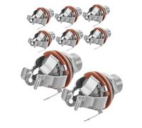 Milisten 8 Pezzi Jack Mono Output per Basso Elettrico con Connettori Hardware Stabili Custodia in Metallo Argento Compatibile con Strumenti Musicali per Riparazioni e Performance Live