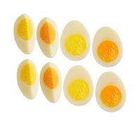 Milisten 8 Pezzi Modelli di Uova Finte per Cucina Oggetti di Scena Artificiali Leggeri e Compatti per Fotografia Alimentare e Didattica Supporti Versatili per Esposizioni e Marketing