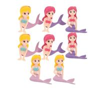Milisten 8Pezzi Decorazioni per Torte Sirena Miniatura per e Acquari Stili per Ogni Occasione e Versatilità Decorativa