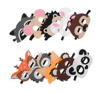 Milisten 8Pezzi Maschere Animali per Costumi Colorati per Feste Tema Halloween e Cosplay Include Giraffa Coniglio Panda Riccio