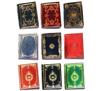 Milisten 9 Miniature Libri a Forma Bibbia Decorazione Vintage per Casa delle Accessori per Stanza Studio Miniatura Set Decorativo Sicuro