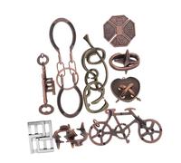 Milisten 9 Puzzle Intellettuali Metallo per Adulti Puzzle Interlocking per Sviluppare Creatività e per Attività Rilassanti Elettronica