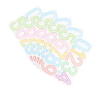 Milisten Adesivi Numerici Autoadesivi Resistenti allo Sbiadimento, Numeri Civici per Esterni Colorati, 5 Fogli Impermeabili per Educazione e Identificazione Cassette Postali