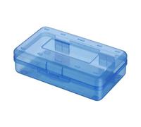 Milisten Astuccio di Plastica per Matite e Righelli Blu per Studenti | Contenitore Impilabile, Portatile e Ordinato, per Banco Aula e Studio, Riduce il Disordine