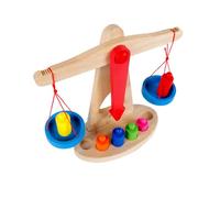 Milisten Bilancia Didattica Per Ragazzo Ragazza Ragazza Giocattolo Educativo in Legno Strumento Di Apprendimento Per Calcoli Numerici e Sviluppo Cognitivo Gioco Montessori Per Ragazzi e Rag