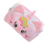 Milisten Borsa da Viaggio Unicorno in Peluche Rosa per Cosmetici da Donna, Pochette per Trucchi Interno Spazioso, Organizer da Toilette Carino per Ragazze Adolescenti e Viaggi