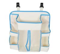 Milisten Borsa sospesa per lo stoccaggio del presepe borsa portaoggetti per passeggino Porta del pannolino borsa appesa al comodino borsa organizer per passeggino Panno Oxford bianca