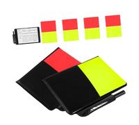 Milisten Cartellini Arbitro Calcio PVC Rosso Giallo con Penna e Taccuino Kit Completo per Partite Sportive e Competizioni Calcio Resistente Allweather Conforme Standard Internazionali