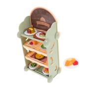 Milisten Cibo Mini Display con Dolci Frutta Pane per Bambine Finzione e Decorazione Dollhouse