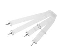 Milisten Cinghia Doppia Spalla per Tamburo da Marcia in Nylon Bianco Antiscivolo Supporto Ergonomico per Ridurre la Pressione sulla Spalla Adatta a Tamburi Militari