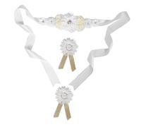 Milisten Cintura Floreale per Maternità Regolabile Fascia Addominale Traspirante Incinte Accessorio per Shower Matrimoni e Servizi Fotografici