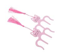 Milisten Clip Porta-pagina in Acciaio Rosa 2 Pezzi Design Unico Gatto Cartoon, Clip Decorativa per Spartiti Musicali Superficie Liscia e Funzione Keep Page Open, Accessorio per Pianoforte