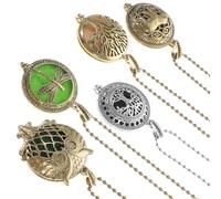 Milisten Collana Diffusore Oli Essenziali in Lega 5 Pezzi Stile Casual Elegante Design Unico per Donna Accessorio Aromatico e Decorativo Colore Casuale Stili multipli