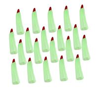 Milisten Copri Dita Luminosi per Cosplay Halloween 20 Pezzi, Accessori per Costumi Strega Glow in The Dark, Decorazioni Mani per Feste e Carnevale, Adatti e Adulti