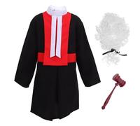 Milisten Costume da Giudice per e Martelletto Set per Giochi Ruolo per Feste a Tema e Halloween