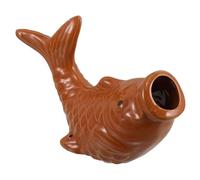 Milisten Decorative Ceramic Fountain Fish Spitter For Garden Patio Outdoor Carp Water Sculpture With Lifelike Design Easy Installation Versatile Water Feature Outlet