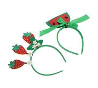Milisten Fasce per Chioma alla Frutta 2 Pezzi per Design a Fragola e Anguria, Leggere e Comode, per Feste Estive e Celebrazioni a Tema