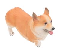 Milisten Figura Decorativa Corgi in Plastica Realistica Modellino Cane da Collezione per Casa Giocattolo Educativo per Decorazione Adorabile e Dettagliata