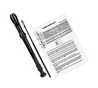 Milisten Flauto a 8 Fori in Resina Abs Nero Con Asta Pulizia e Manuale, Registratore Tradizionale Tedesco Per Principianti e Appassionati Di Musica