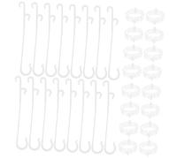 Milisten Ganci di Supporto per Piante Ganci per Graticci per Pomodori e Cetrioli da Giardino Set 150 Pezzi 50 Clip Bianche Plastica Resistente Antivento per Sostegno Steli e Frutti in Serra e Orto