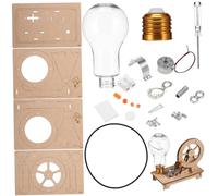 Milisten Generatore Manovella in Legno con Lampadina Kit Scientifico Portatile per Esperimenti di Apprendimento Pratico e Attività Scientifiche Outdoor