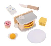 Milisten Giocattoli in Legno Per Cucina Tostapane Giocattolo Pane Tostato Burro Marmellata Uova Fritte e Accessori Per Colazione Montessori Per Ragazzo Ragazza Ragazza in Età Prescolare