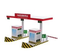 Milisten giocattoli per caselli autostradali gioca a un giocattolo del traffico pedaggio autostradale Playset per gioco del casello autostradale set da gioco per ragazzi plastica