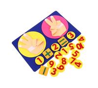 Milisten Giocattolo Educativo Numerico in Non Montessori per Asilo attività di Apprendimento Matematica con Dita per Sviluppo e Coordinazione