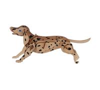 Milisten Giocattolo Puzzle in Legno Assembla Il Puzzle Degli Animali Statue Di Cuccioli Di Cane Giocattoli Per Cani Del Cucciolo Figurina Animale Cachi Di Legno