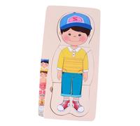 Milisten Giocattolo Puzzle in Legno Costituzione Corporea Divertente Gioco Educativo Per Bambini Sviluppo Cognitivo e Coordinazione Occhio-mano Gioco Colorato Multistrato Per Ragazzi e Ragazze