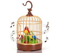 Milisten Giocattolo Uccello che canta e contenzioso per ragazzo ragazza gabbia per uccelli giocattolo interattivo suoni uccelli realistici per ragazzo ragazza