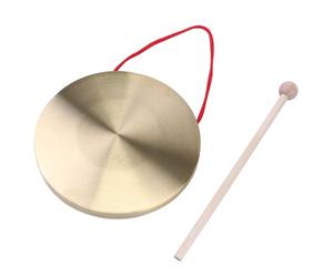 Milisten Gong Opera in Rame Strumento Percussione Mano con Martello Rotondo per Strumento Musicale per Sviluppo Creatività e Senso Ritmico Facile da Usare e Conservare