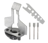 Milisten Kit Affilatura Catena Motosega Guida Angolare in Acciaio, Mole per Affilatura Smeriglio e Adattatore per Utensili Rotanti, Accessori per Manutenzione Motoseghe Olio, Aria