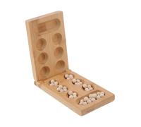 Milisten Mancala Gioco Educativo in Bambù Pieghevole per Adulti Dimensioni Compatte Superficie Liscia Stimola Pensiero Logico e Memoria per Feste e Famiglia