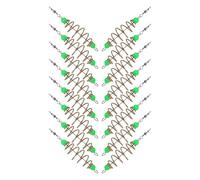 Milisten Mangiatoia per Esche da Pesca a Carpa Molle in Metallo e Perline Luminose, Gabbia Alimentatore Metodo 16 Pezzi, Supporto Sicuro per Pastura Notturna e Pesca a Fondo