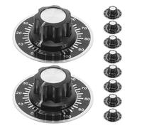 Milisten Manopole con Dischi e Foro Interno Potenziometro con per Plastico in Eccellenti da 6 Mm, 10 Set di Scala, Isolanti Industriali e Apparecchiature Audio