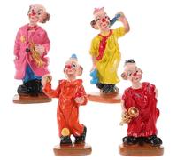 Milisten Miniature Clown 4 Pezzi Accessori da Clown per Decorazione Vaschetta Sabbia e Ornamenti da Scrivania per Feste e Collezionisti