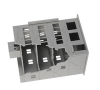 Milisten Modello Architettonico di Edificio Danneggiato in Plastica Scala 1:144, Miniatura per Costruzione di Città in Miniatura e Micro Paesaggi Ferroviari