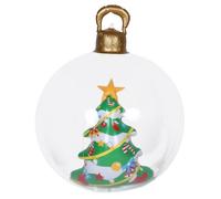 Milisten Pallina Natalizia Gonfiabile Gigante in PVC Trasparente con per Decorazioni Esterni Facile da Gonfiare e Riporre