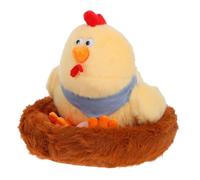 Milisten Peluche pollaio Giocattolo da ballo del pollo Elmo giocattoli di pollo per coop giocattolo del polli ripieni peluche di gallina scala di pollo adottami uova furblet cotone pp