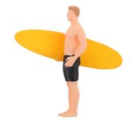 Milisten Persone Figure Figure Spiaggia Surfista Miniatura per Bambini Realistico ragazzo Surf Giocattoli Spiaggia di Viaggio Figura Miniatura Festa sulla resina
