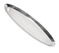 Milisten Piatto Ovale in Acciaio Inox 42x13 Cm per Ristoranti, Vassoio Portaoggetti e Porta Snack Resistente All’usura, per Buffet, Picnic e Decorazioni per Feste