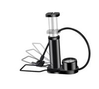 Milisten Pompa Piedi Portatile per Bici Mini in Metallo con Manometro ad Alta Pressione Pompa Pavimento Compatta e Funzionale per Gonfiaggio Multiuso Compatibile con Pneumatici di